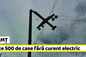 NEAMȚ: Peste 500 de case fără curent electric în această dimineaţă