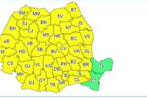 Cod galben de vreme severa in cea mai mare parte a tarii. Toata tara, vizata de o informare meteo