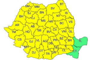 Judeţul Bihor, din nou sub cod galben: Averse torenţiale, descărcări electrice, vijelii, grindină