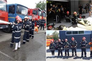 FOTO. Voluntari pe autospeciale. Tinerii care salvează vieţi din pasiune, pregătiţi pentru noi provocări