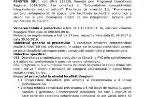 Anunt de presa: Finalizarea proiectului 