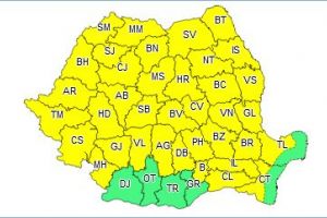 Atentionare meteorologica: Cod galben de ploi, vijelii si caderi de grindina in Dobrogea