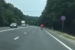 VIDEO/ Surpriză în trafic, pe un drum naţional. Poliţiştii au pus imediat în funcţiune sirena şi l-au tras pe dreapta