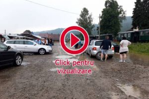 Momente de groază pentru turiştii aflaţi în vagoanele Mocăniţei, după ce trenul a fost ...
