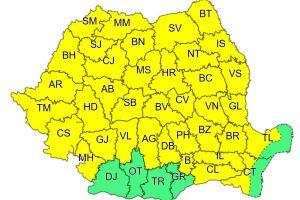 INFORMARE METEO – Dâmboviţa, sub Cod Galben de furtuni