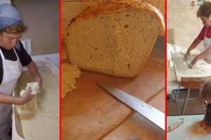 Cea mai gustoasă pâine din Sibiu – Tanti Maria o frământă manual şi o coace în cuptor cu lemne