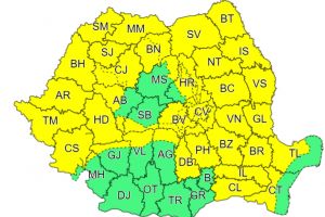 O nouă avertizare meteo Cod Galben, în vigoare în Dâmboviţa