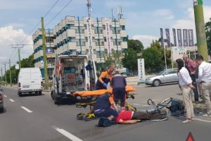 Biciclist accidentat pe 13 Decembrie.