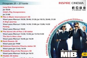 Program Cinema Inspire Alba Mall. Ce filme vor rula în perioada 21 – 27 iunie 2019