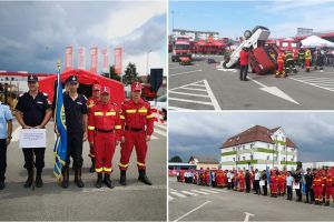 FOTO. Un nou succes pentru pompierii sătmăreni. Au urcat pe podium la competiţia de descarcerare