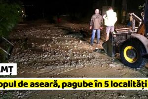 NEAMȚ: Potopul de aseară, pagube în 5 localităţi. Raport – 21 iunie (FOTO)