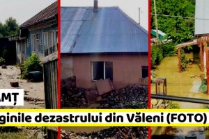 NEAMȚ: Imaginile dezastrului din Văleni. 30 de pompieri acţionează şi astăzi (FOTO)