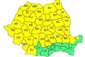 Judeţul Bihor, sub cod galben de furtuni, vânt şi grindină până la noapte