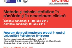 Studii masterale: Metode si tehnici statistice in sanatate si cercetare clinica, la Timisoara