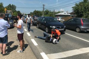 Motociclist rănit grav într-un accident la Răcari, pe DN 71