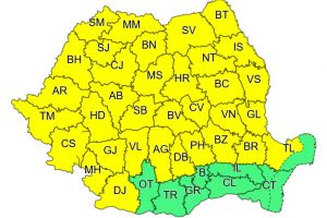 Din Cod Galben …în Cod Galben! Meteorologii prelungesc avertizarea meteo pentru judeţul nostru
