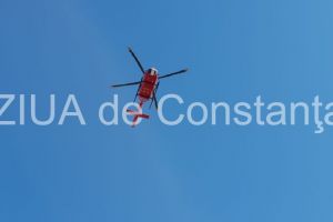 Persoana inconstienta, pe malul ghiolului din Eforie Sud. Intervine elicopterul SMURD