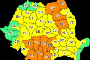 Avertizare meteo de ultimă oră! Judeţul Botoşani, sub Cod portocaliu şi Cod galben de vreme rea