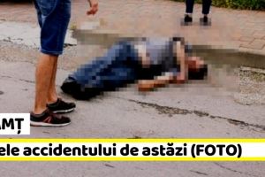 NEAMȚ: Pieton accidentat de maşină. Datele accidentului (FOTO)