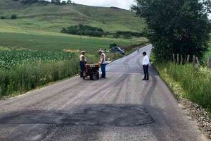 FOTO, VIDEO: Au reînceput lucrările la DJ 107A Vurpăr-Pâclişa, varianta ocolitoare pentru Sebeş-Alba Iulia