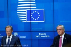 #Romania2019.eu/ Juncker şi Tusk au salutat, la Bruxelles, preşedinţia „de succes” a României la Consiliul UE