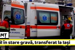 NEAMȚ: Copil în stare gravă după ce a căzut de pe bicicletă