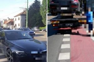 Proprietarul unui BMW şi-a lăsat maşina fix pe trecerea de pietoni. Ce a urmat