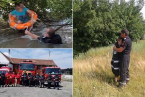 FOTO: ”Pentru noi, astăzi voi sunteţi eroii noştri!” – povestea salvării de la înec a celor doi copii din Sebeş