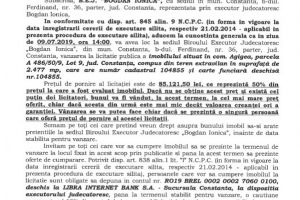 Imobil din comuna Agigea scos la vanzare prin licitatie publica