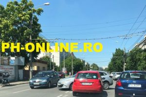 Accident pe Cantacuzino, zona EkaTrust. Doua masini implicate