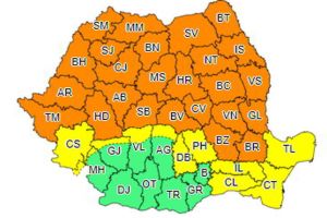 AVERTIZARE METEO: COD PORTOCALIU în Alba – vijelii, grindină şi ploi torenţiale puternice