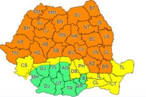 Din nou coduri de vreme instabilă: vijelii, ploi, căderi de grindină