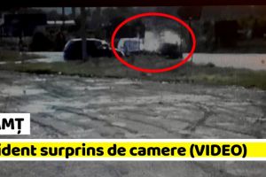 NEAMȚ: Accident la Girov, surprins de camere (VIDEO)