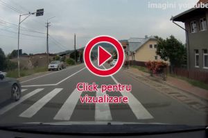 Depăşire inconştientă, pe trecerea de pietoni, pe lângă doi copii care traversau