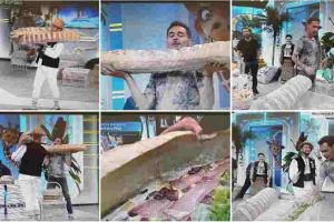 VIDEO: Albaiulianul Călin Matieş, din nou în emisiunea ”Neaţza cu Răzvan şi Dani”, cu cel mai mare sandviş tradiţional din România