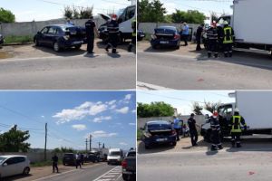 UPDATE/ FOTO/ Accident rutier la Sântimbru: Coliziune între TREI autovehicule
