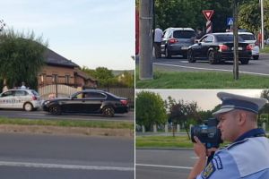 FOTO: Nuntă cu ghinion la Alba Iulia – Maşina miresei surprinsă cu radar-pistol şi oprita de poliţişti