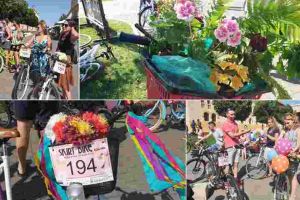 FOTO, LIVE VIDEO: Skirt Bike Alba Iulia, plimbare veselă pe două roţi, în cea mai chic paradă pe biciclete din Cetatea Alba Carolina