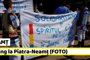 NEAMȚ: Miting la Piatra-Neamţ (FOTO)