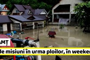 NEAMȚ: Arbori căzuţi pe carosabil şi misiuni de evacuare apă, în acest weekend