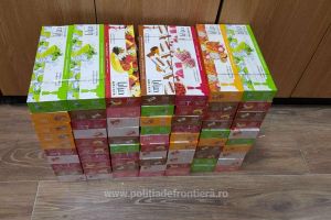 FOTO! 35 de kilograme de tutun aromatizat, descoperite la Stânca, într-o cutie de aspirator