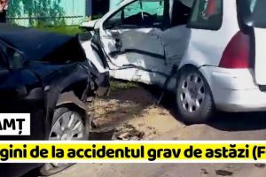 NEAMȚ: Imagini de la accidentul grav de astăzi (FOTO)