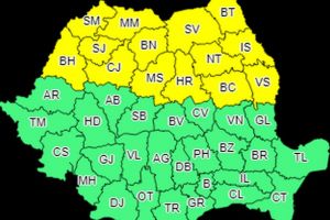 Avertizare de ultimă oră de la meteorologi. Judeţul Botoşani, sub Cod galben