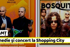 NEAMȚ: Show de stand-up comedy şi concert Bosquito în weekend, la Shopping City Piatra-Neamţ