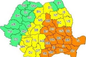 COD PORTOCALIU de vijelii, grindină şi cantităţi însemnate de apă