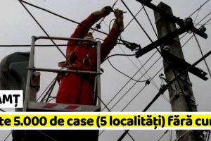 NEAMȚ: Furtună în Neamţ: Peste 5.000 de case, în 5 localităţi, fără curent