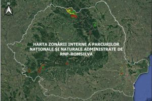 Harta Parcurilor Naţionale şi Naturale Administrate de Romsilva