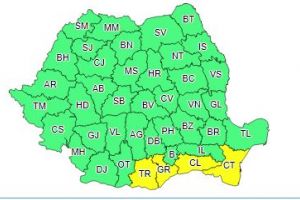 Avertizare meteo. Judetul Constanta, sub cod galben de instabilitate atmosferica