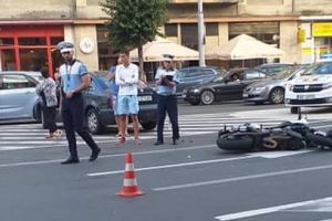 Motociclist accidentat în centrul Târgu-Mureşului