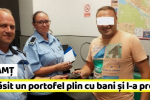 NEAMȚ: A găsit un portofel plin cu bani în Piatra-Neamţ şi l-a predat Poliţiei Locale (FOTO)